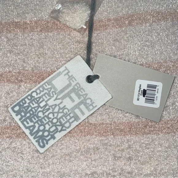 NWT Barefoot Dreams CozyChic Lite Striped Raglan Sweater Pink Cream Size Small - Picture 6 of 10